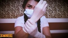 play Lateks eldiven ve maskede şehvetli hemşire - Tıbbi Fetiş ASMR Rolplay