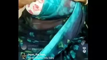 تشغيل زوجة التاميل براهمين تظهر حلمة ثديها في Instagram Live - (Instagram id --notygeetha)