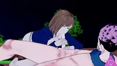 Abspielen Nobara Kugisaki von Jujutsu Kaisen in einer Hentai -Begegnung: Hot Blowjob, Handjob & Cumshot -Aktion
